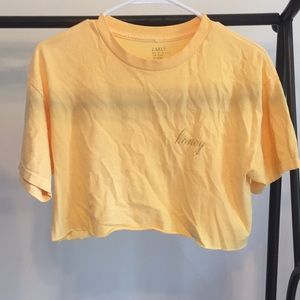 Brandy Melville/ J Galt Cropped Honey Tee